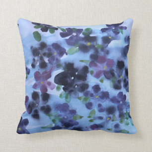 Vild Violet Lila och Blue Designer Dekorativ kudde