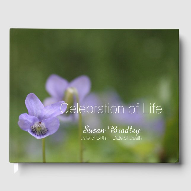 Vild Violets Firande of Life Guest Bok (Framsida)