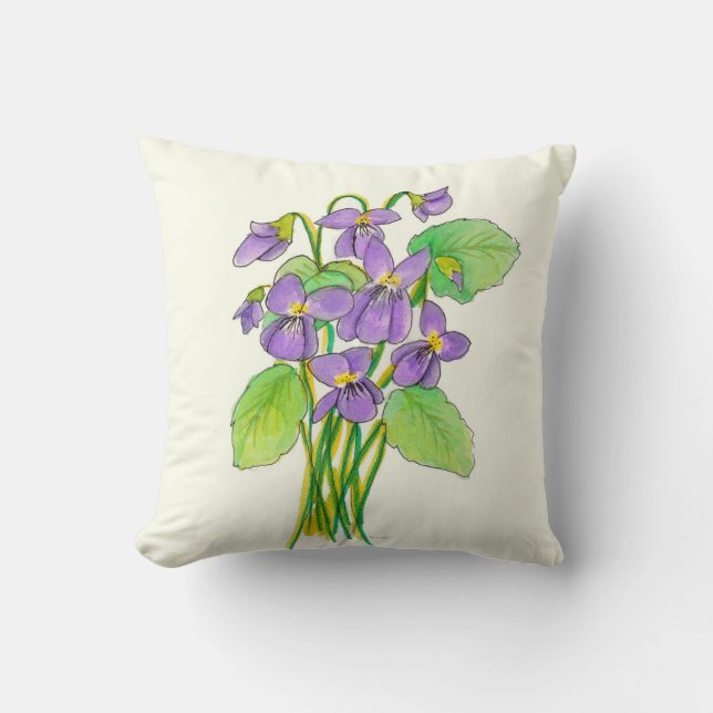 Vild Violets Pillow Kudde (Framsida)