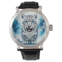 Vild vit leopard armbandsur