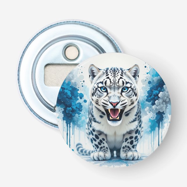 Vild vit leopard flasköppnare (Framsidan)