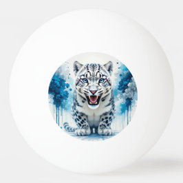 Vild vit leopard pingisboll