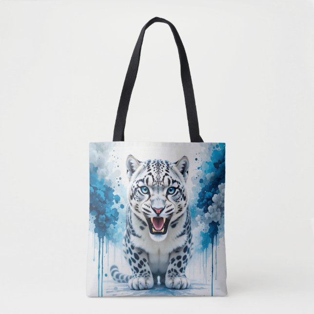 Vild vit leopard tygkasse (Framsida)
