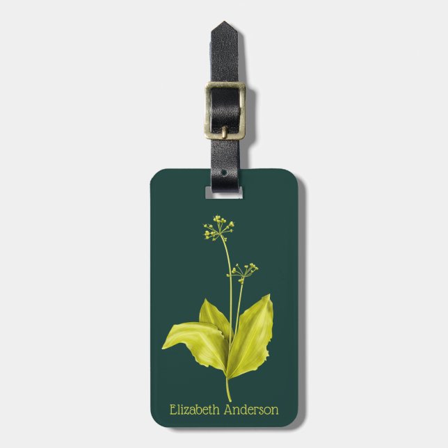 Vild Vitlöksväxter Grönt Älskare Botanist Bagagebricka (Vertikal Framsida)