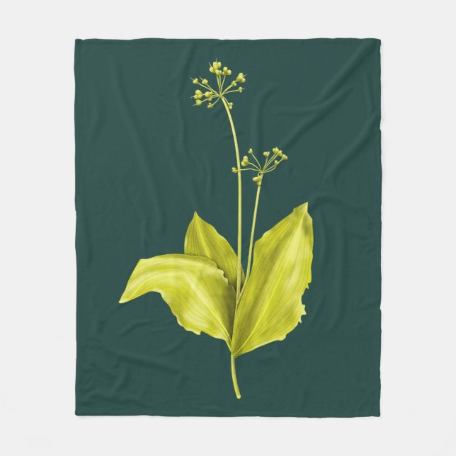 Vild Vitlöksväxter Grönt Älskare Botanist Fleecefilt (Framsidan)