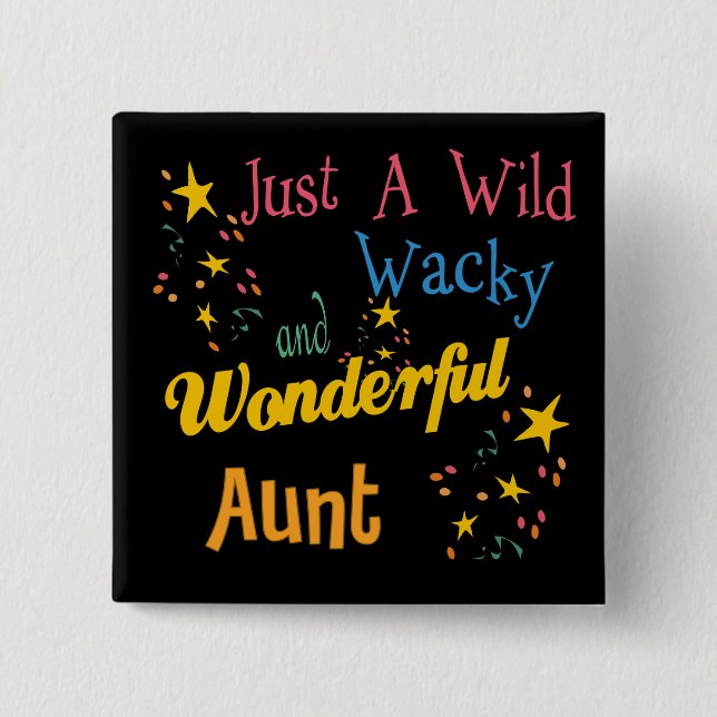 Vild Wacky Wonderful Moster Gifts Knapp (Framsida)