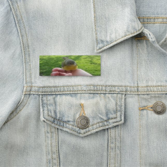 Vild Warbler Bird on Hand Gifts for Animal Lover Namnbricka (På plats)