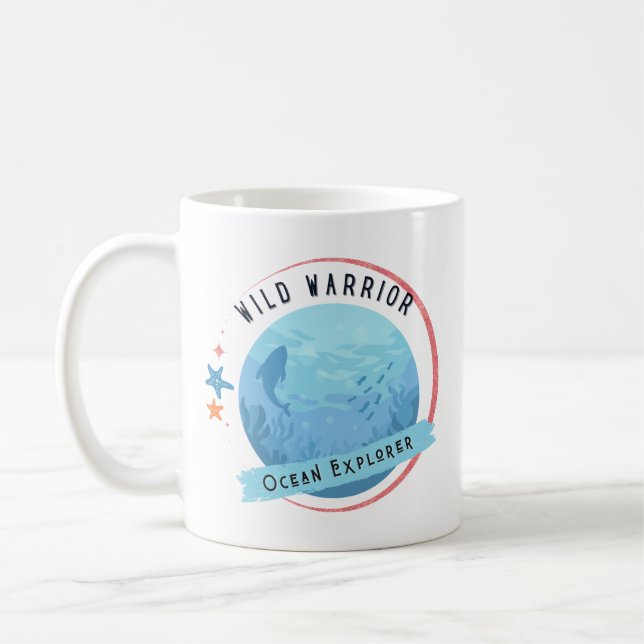 Vild Warrior Ocean Explorer Kaffemugg (Vänster)
