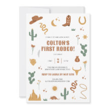 Vild Western födelsedagsinbjudan