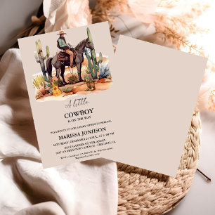 Vild Western liten Cowboy på babyskabruk Inbjudningar