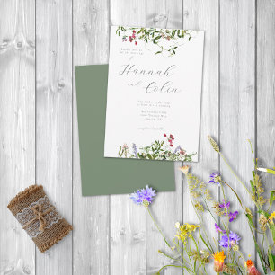 Vild Whimsics Blooms & Greenery Inbjudningar