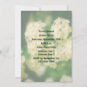 Vild White Rambling Ro Blommigt Party Inbjudningar