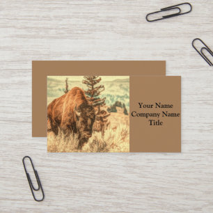 Vild Woodland Bison Visitkort