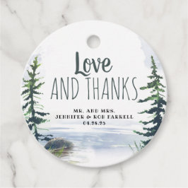 Vild Woodsy Nature Kärlek och Tack Bröllop Gåvor Etiketter
