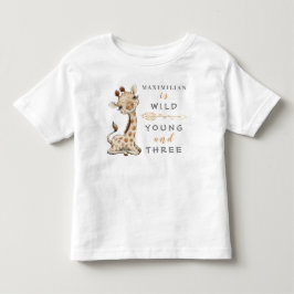Vild Young och trefödelsedagsjungle Baby T-Shirt