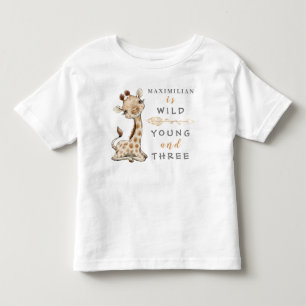 Vild Young och trefödelsedagsjungle Baby T-Shirt