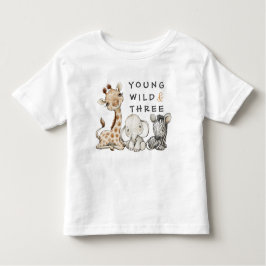 Vild Young och trefödelsedagsjungle Baby T-Shirt