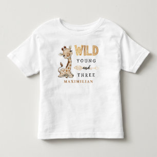 Vild Young och trefödelsedagsjungle Baby T-Shirt