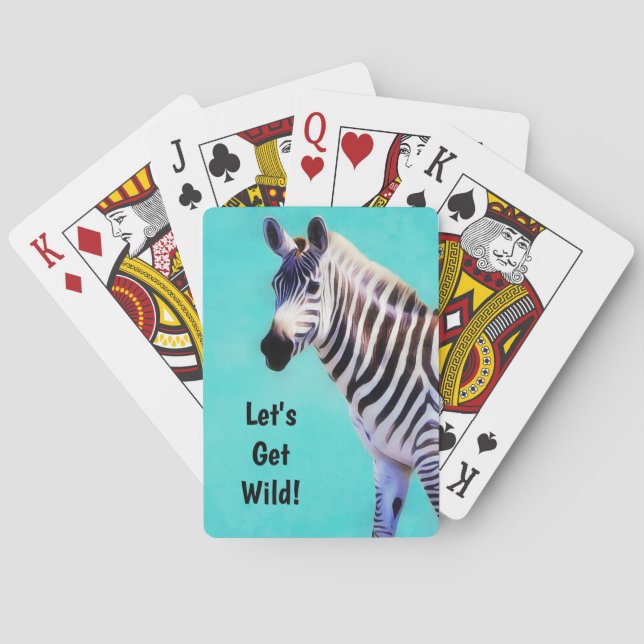 Vild Zebra Art Roligt Poker Cards Casinokort (Baksidan)