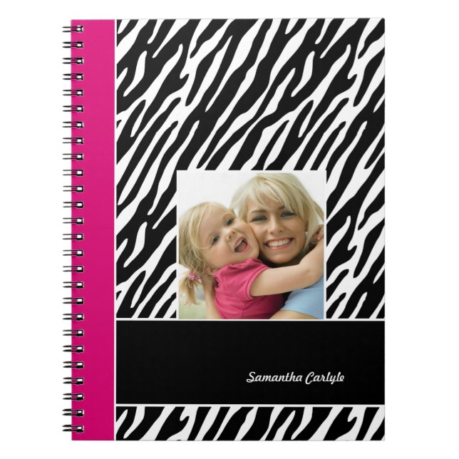 Vild Zebra Notebook Anteckningsbok (Framsidan)