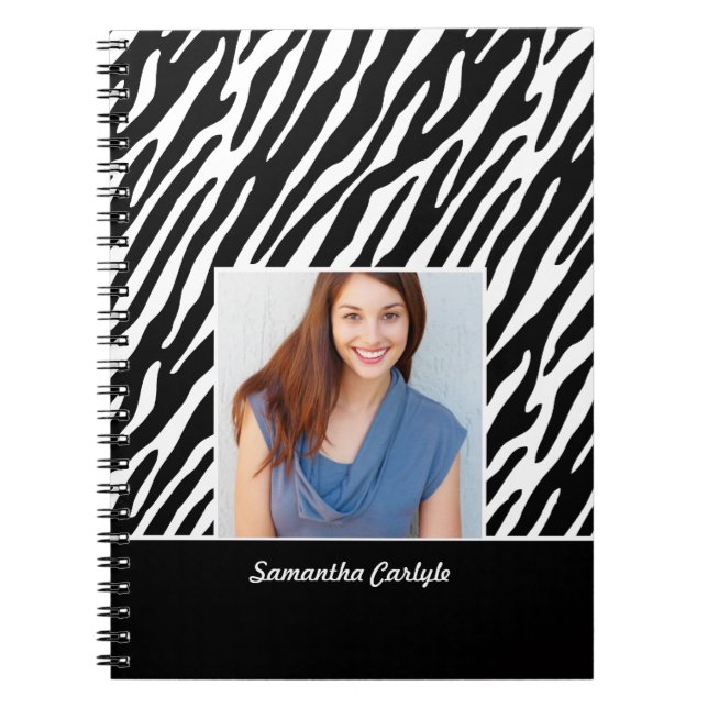 Vild Zebra Notebook Anteckningsbok Med Spiral (Framsidan)