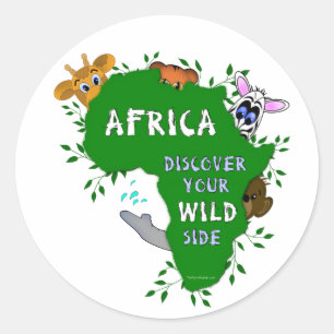 Vilda Afrika Runt Klistermärke