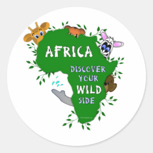 Vilda Afrika Runt Klistermärke