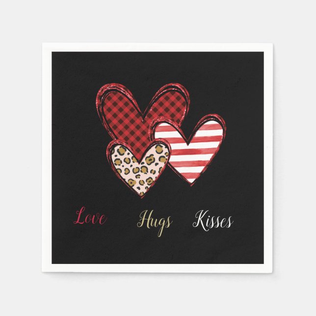 Vilda alla hjärtans dag servetter (Framsidan)