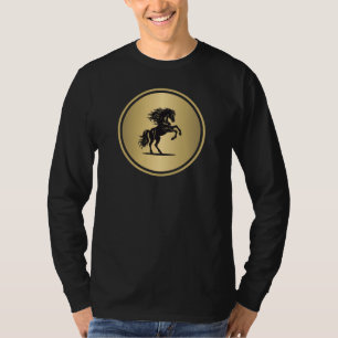 Vilda Andens Gyldene Bockspringande Häst T-Shirt