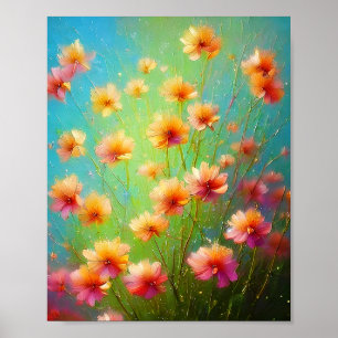 Vilda apelsinblommor poster