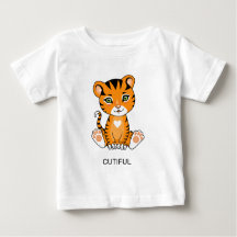 Vilda baby tiger djur tecknad t-shirt
