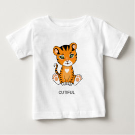 Vilda baby tiger djur tecknad t-shirt