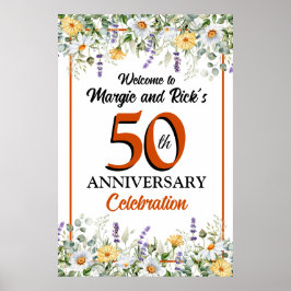 Vilda blommor 50-årsdagen poster