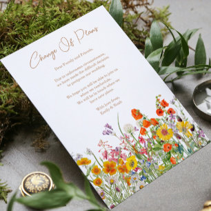 Vilda blommor Ändring Av Planerna Uppställning Brö Meddelande