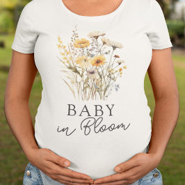 Vilda blommor Baby Shower Baby i blomning T Shirt