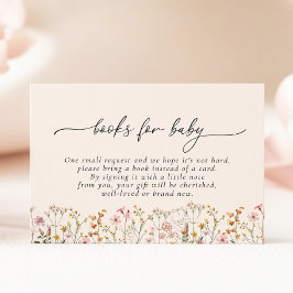 Vilda blommor Baby Shower Böcker för Baby Kort