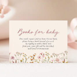 Vilda blommor Baby Shower Böcker för Baby-kort Tilläggskort
