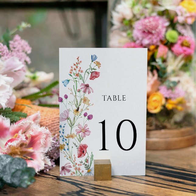Vilda blommor Baby shower Bordsnummer (Skapare uppladdad)