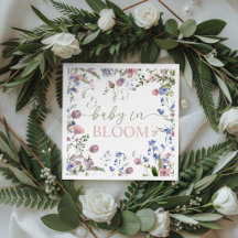 Vilda blommor Baby Shower servetter