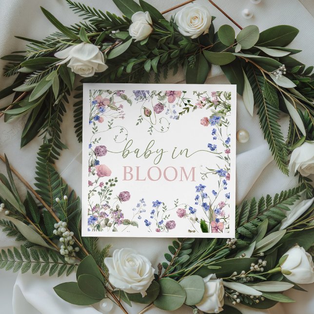 Vilda blommor Baby Shower servetter (Skapare uppladdad)