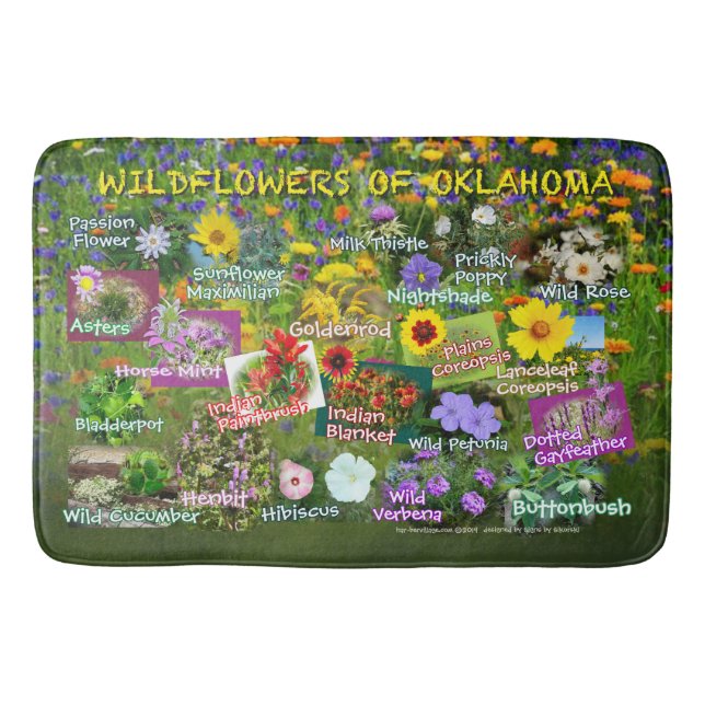 vilda blommor baddröjsmatta 26 badrumsmatta (Framsidan)