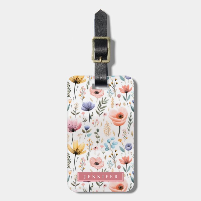 Vilda Blommor Bagagebrickor (Vertikal Framsida)