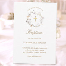 vilda blommor | Baptism-inbjudan