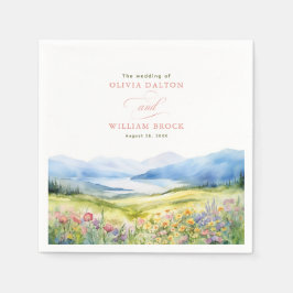 Vilda blommor Berg Natur Eleganta servetter