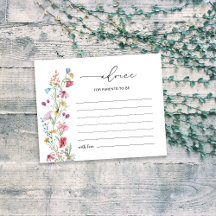 Vilda blommor Blivande föräldrar Rådkort