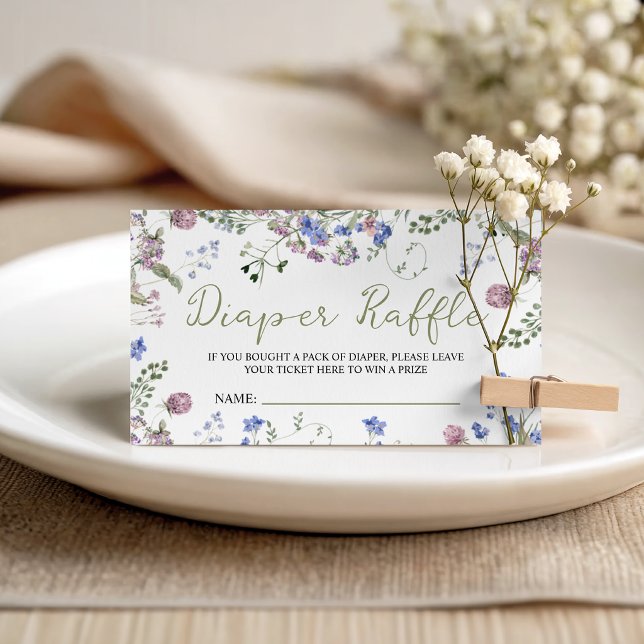 Vilda blommor blöja lotteri biljetter tilläggskort (Skapare uppladdad)
