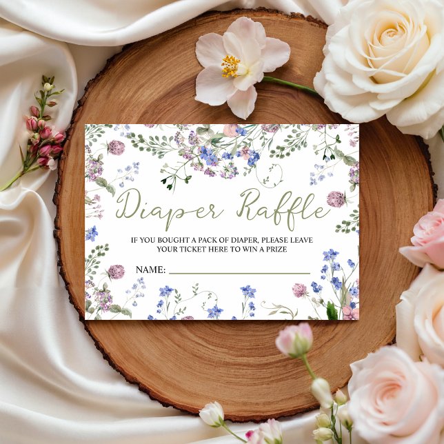 Vilda blommor blöja lotteri biljetter tilläggskort (Skapare uppladdad)