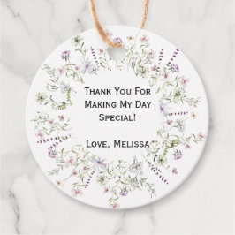 Vilda Blommor Blommar Fördelningskort Gåvor Etiketter