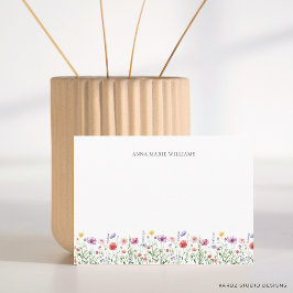 Vilda blommor Blommig Chic Notkort Anteckningskort