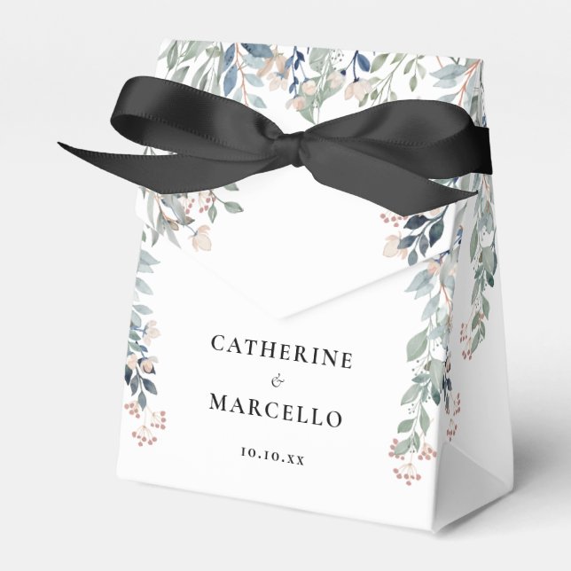 Vilda Blommor Blommig Elegant Modern Bröllop Presentaskar (Framsidan Sidan)